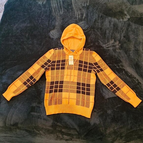 AMERICAN RAG Men's Hooded Plaid Sweater - Small - NWT - Picture 4 of 8